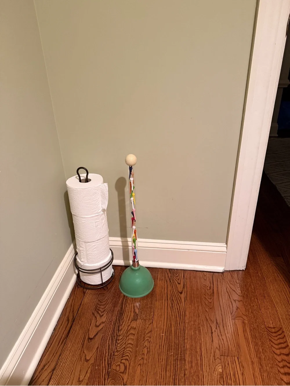 Golf Bathroom Decor Plunger Featuring Golf Tees in the Plunger Handle